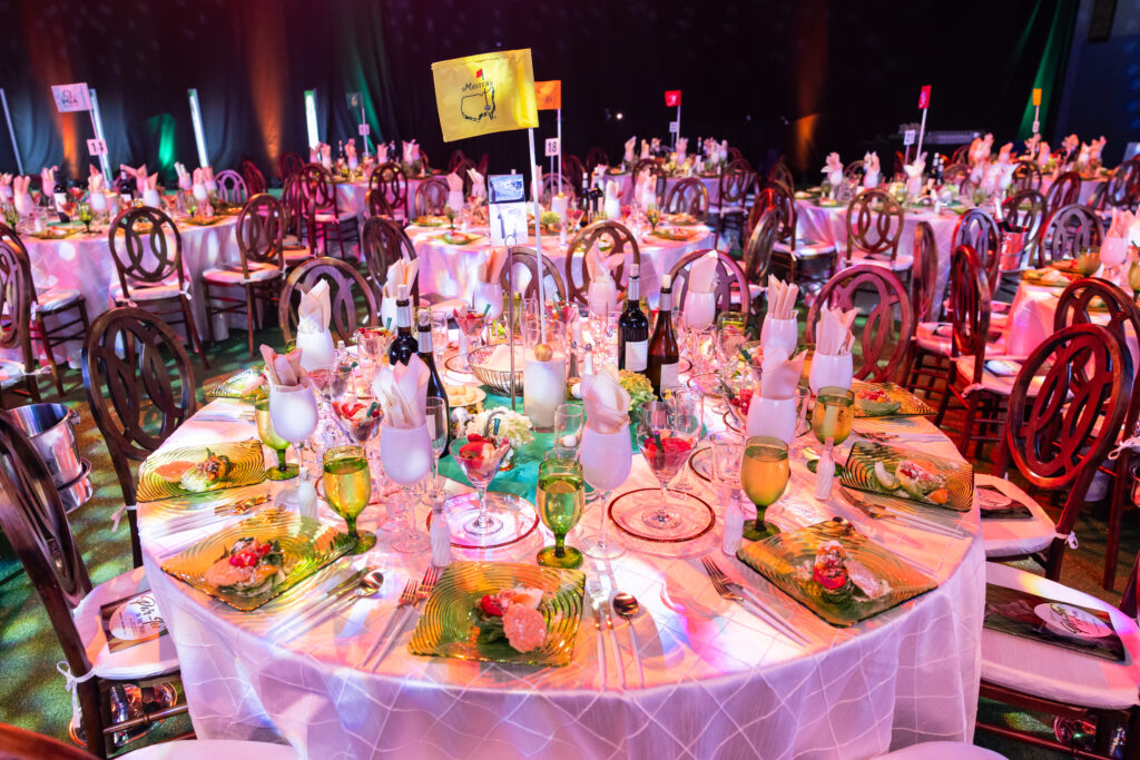 table decor set up for gala event