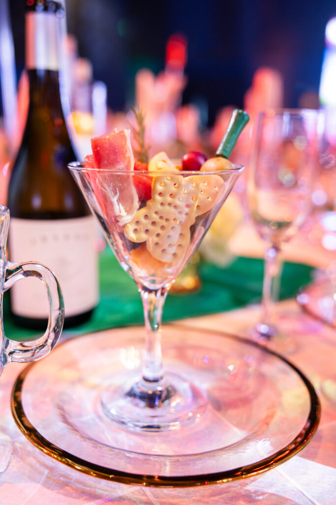 appetizers in a glass cup