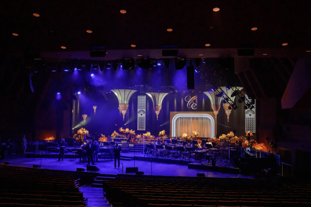 stage lighting and design at the Segerstrom Candlelight Concert