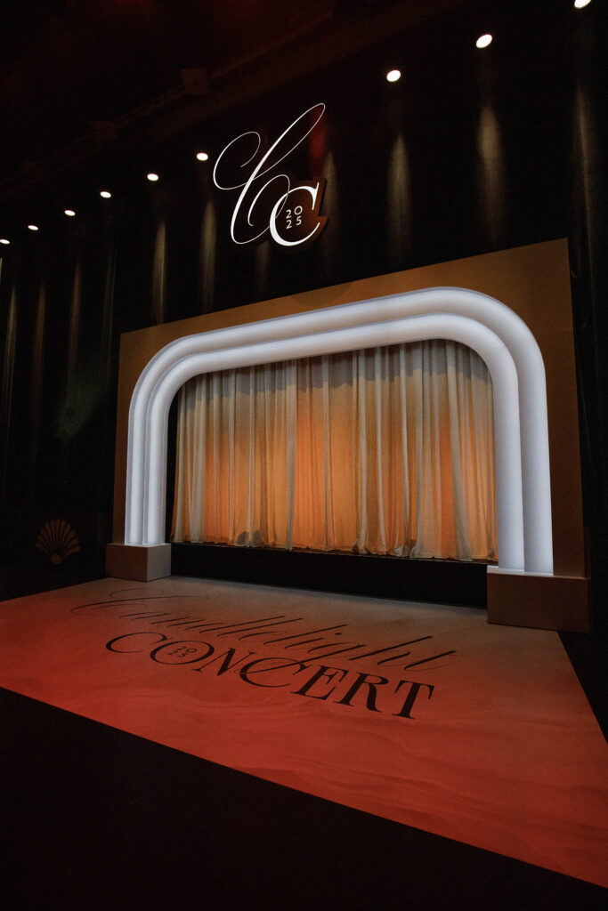 stage to the Segerstrom Candlelight Concert 