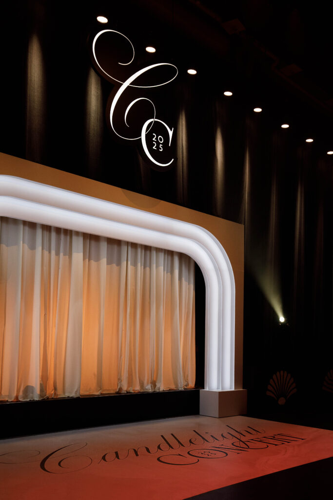 stage to the Segerstrom Candlelight Concert 