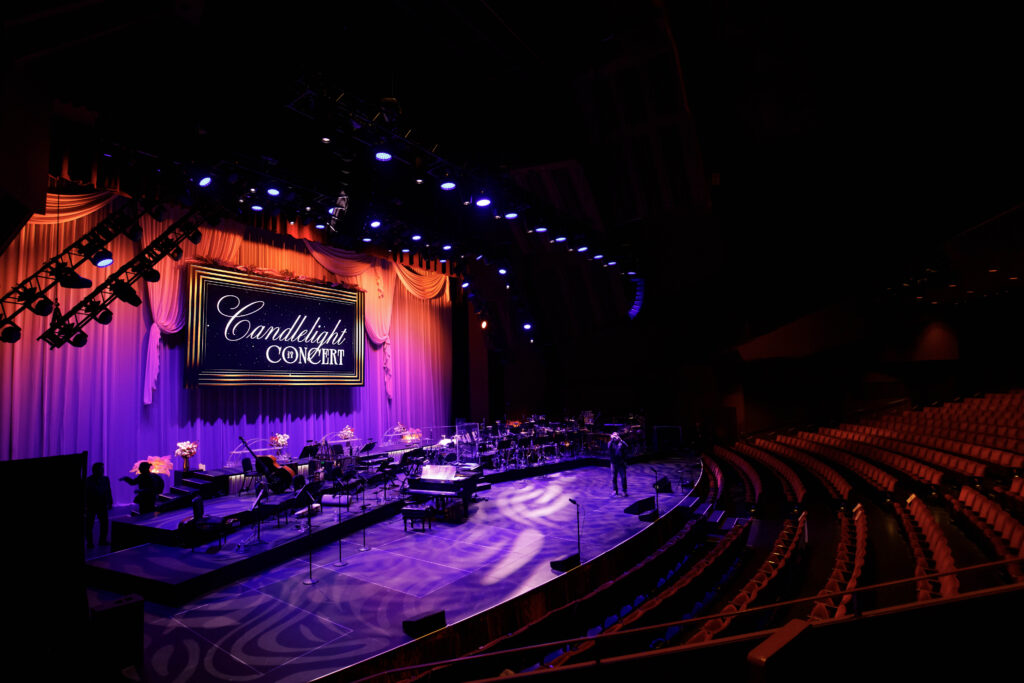 stage lighting and design at the Segerstrom Candlelight Concert