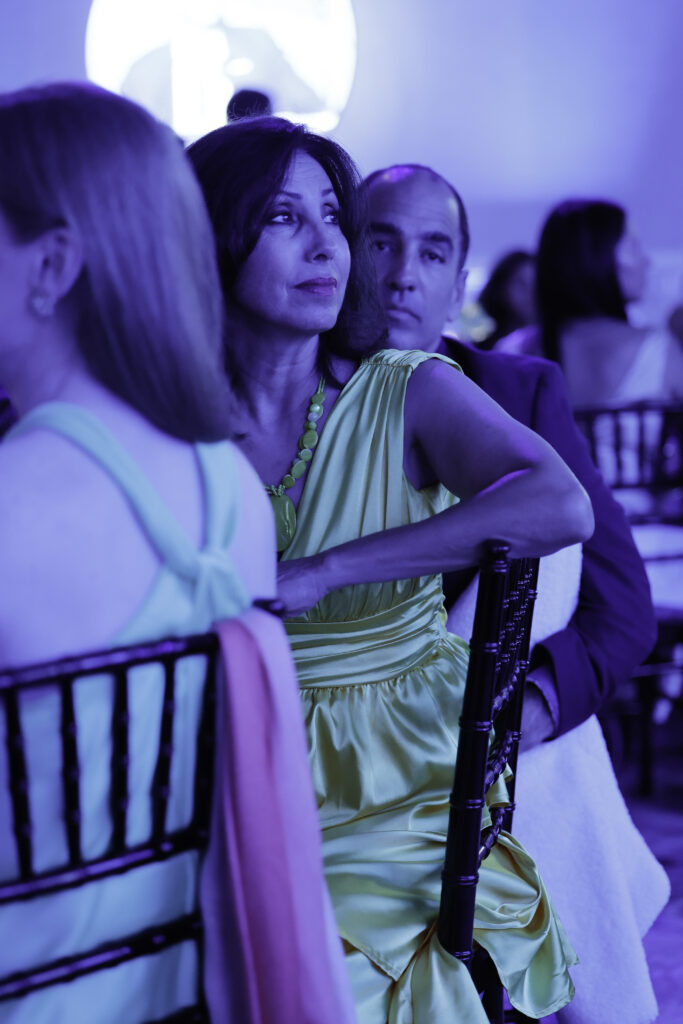 guests sitting at the fundraiser event