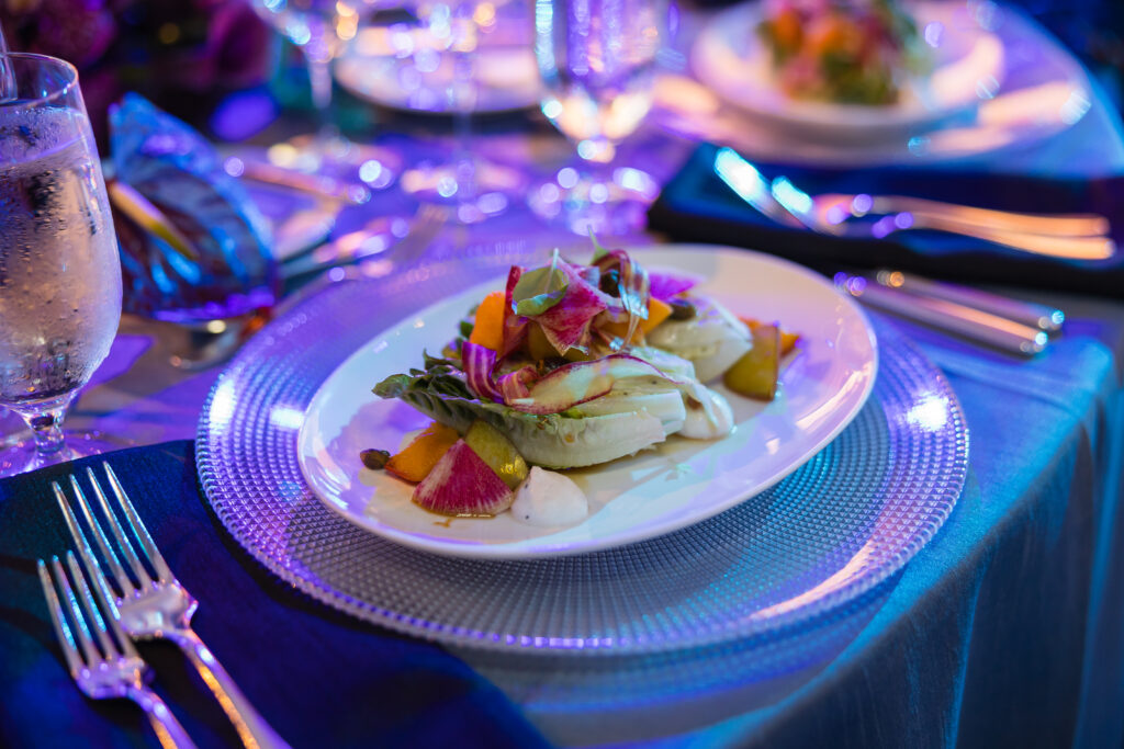 detail photo of food served at event