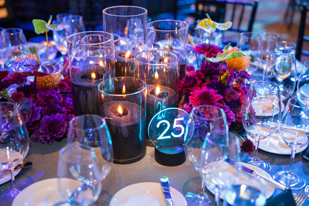 detail shot of table decor