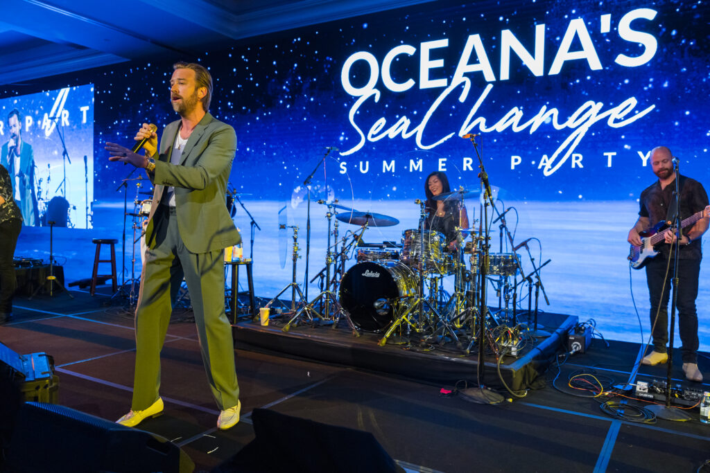 band performing during fundraiser event