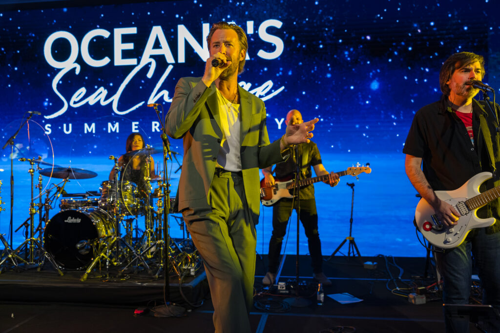 band performing during fundraiser event