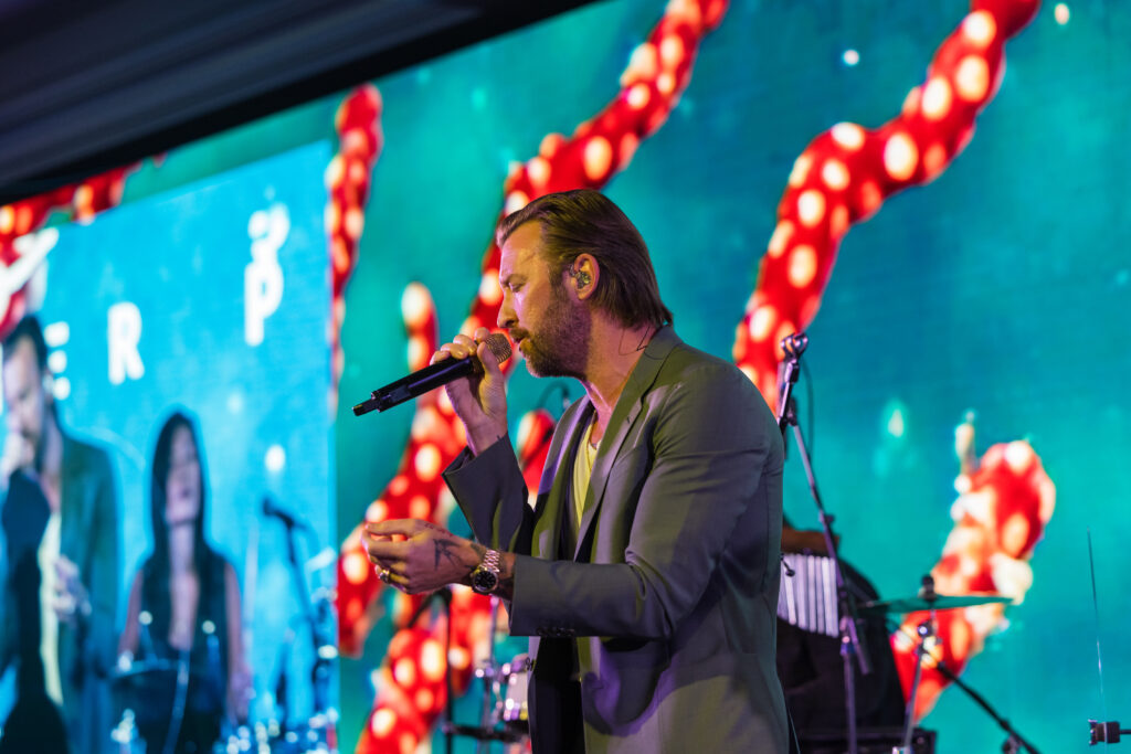 band performing during fundraiser event