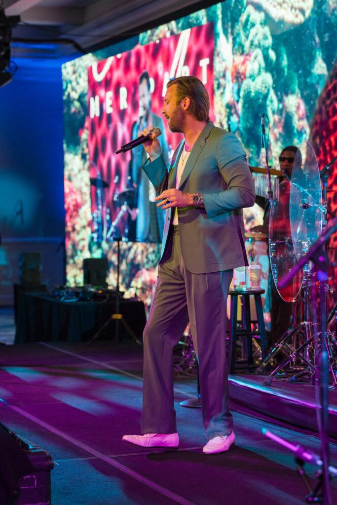 band performing during fundraiser event