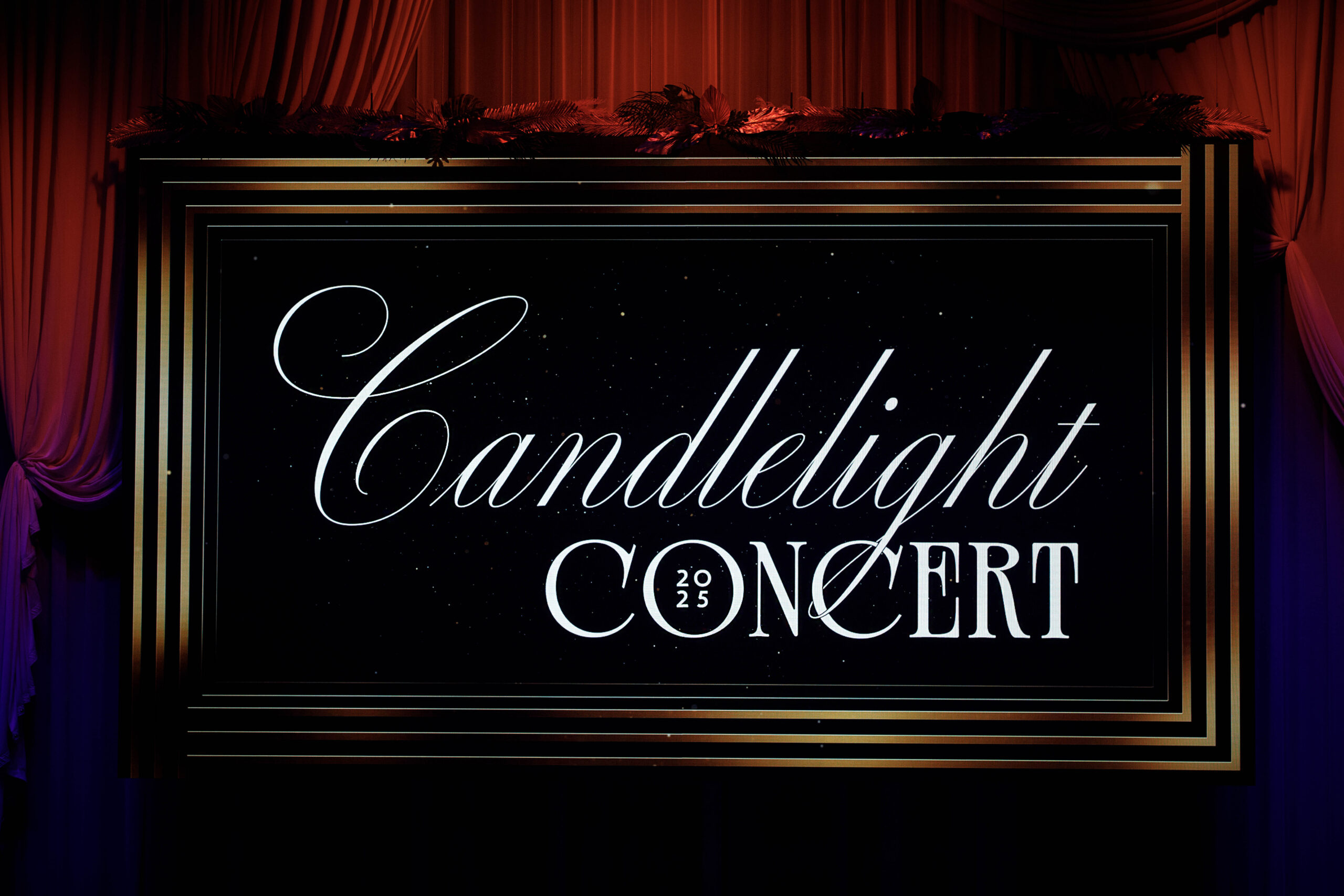 candlelight concert sign at Segerstrom