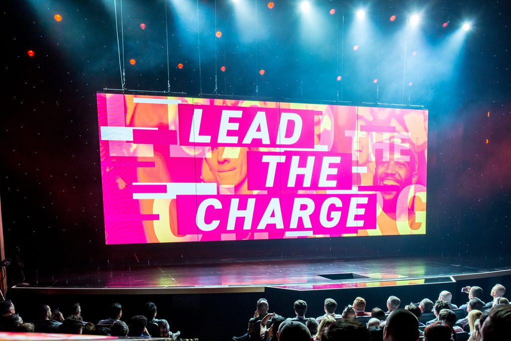 LED screen at corporate conference