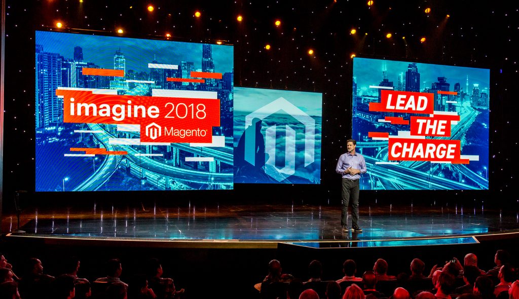 LED screen design at corporate conference
