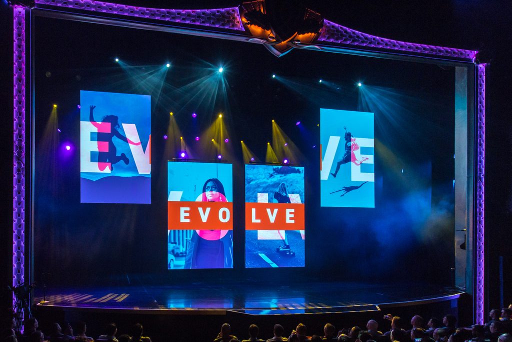 stage lighting and LED screens 