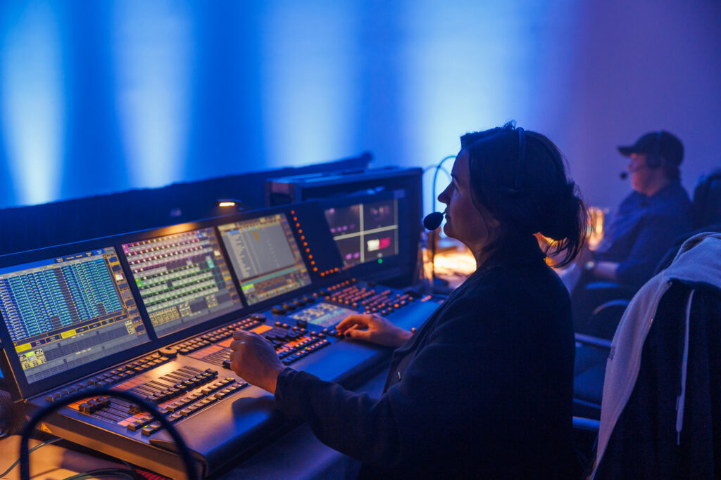 production team for lighting and sound