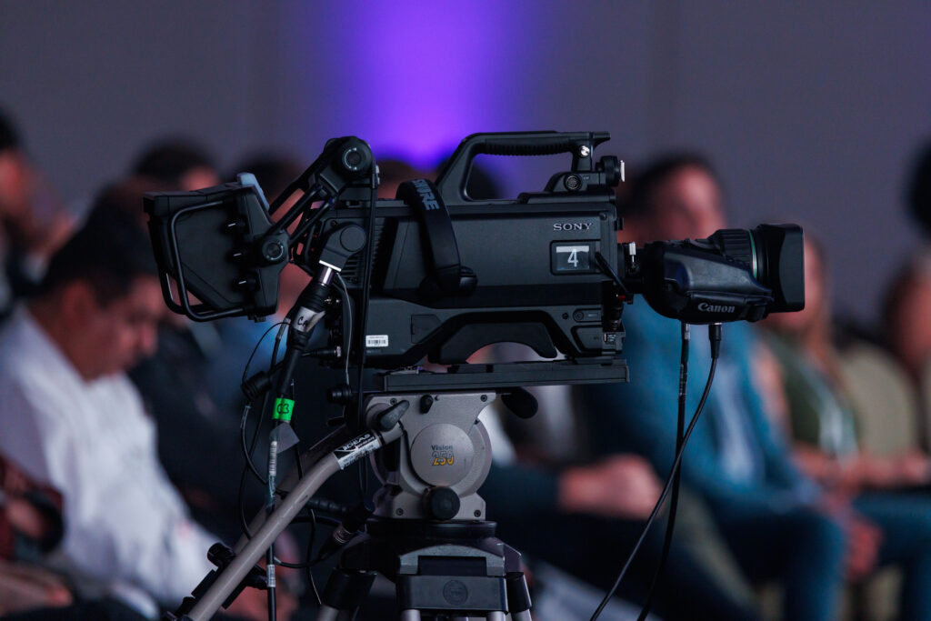 production team videoing the conference