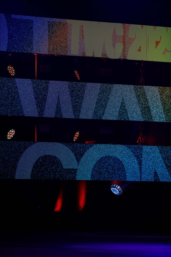 LED screens on stage