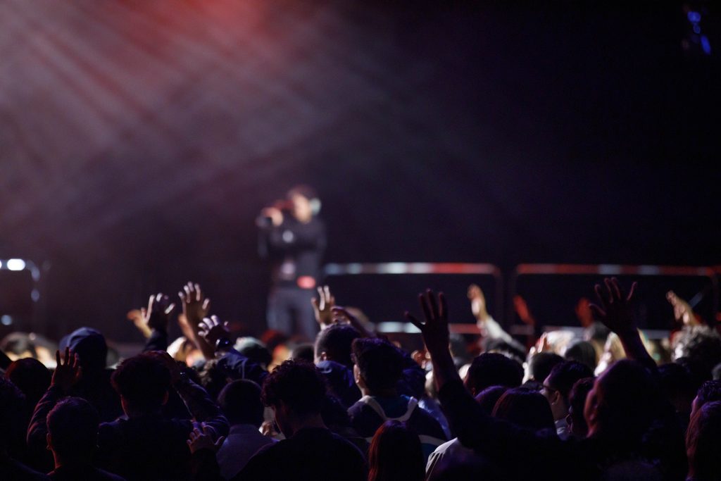audience in front of stage at live event