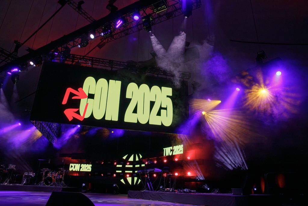 LED screen on stage at Anaheim Convention Center