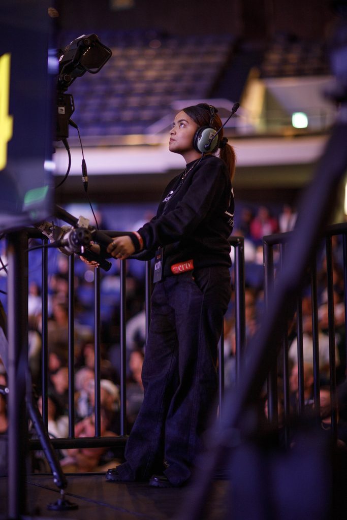 camera operator captures live event